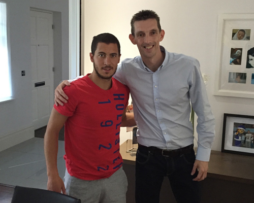 Eden Hazard with Exclusive Memorabilia