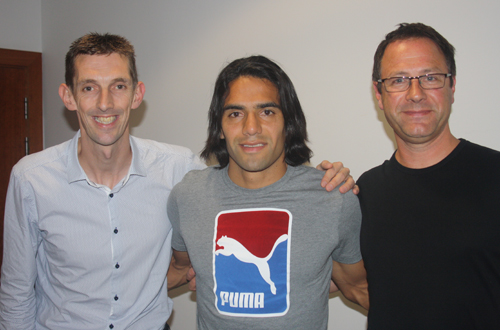 Radamel Falcao with Exclusive memorabilia