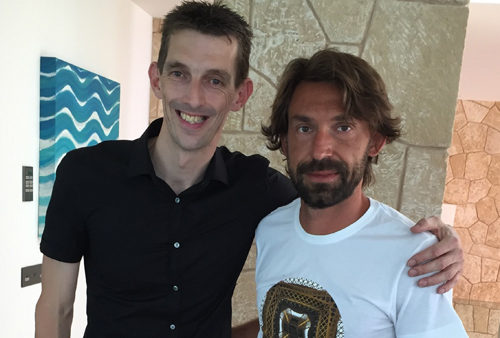 Pirlo with Exclusive Memorabilia